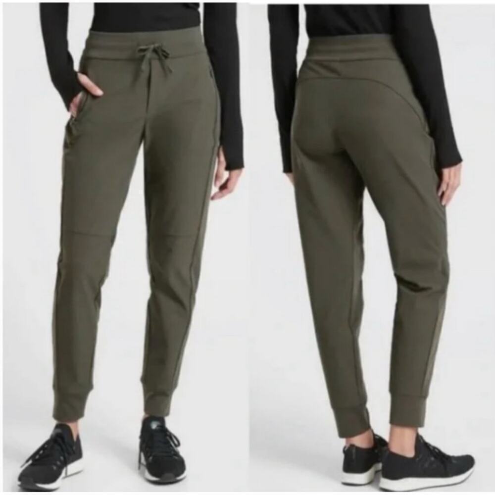 Athleta Headlands Hybrid Trek Jogger Women’s Size 6 Olive Green #486183 EUC